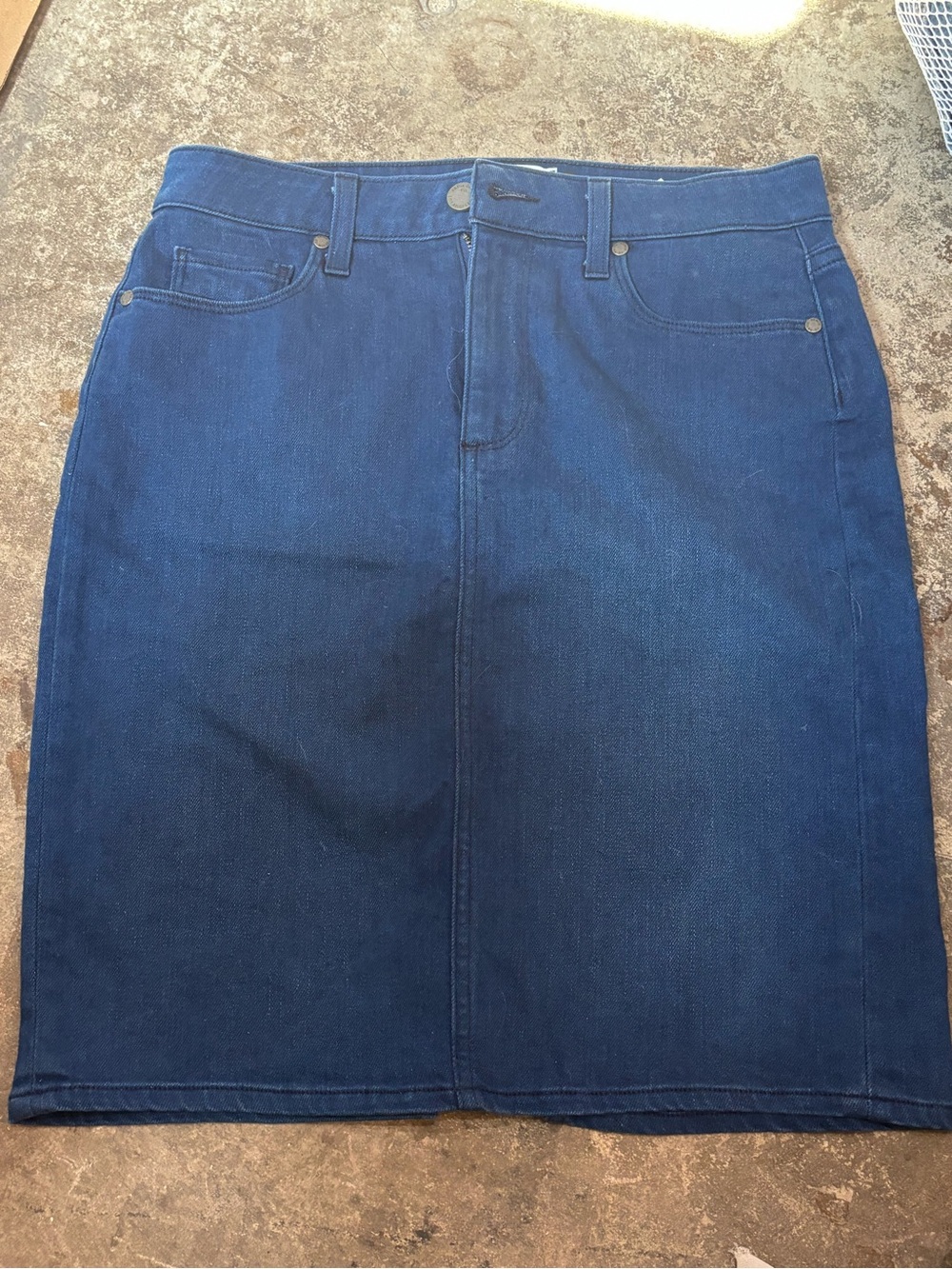 PAIGE Indigo Denim Pencil Skirt